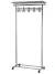 Вешалка напольная на колесах М 9 металлик с крючками