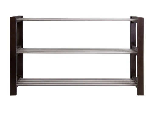 Тумба для обуви Дольче темно-коричневый/металлик