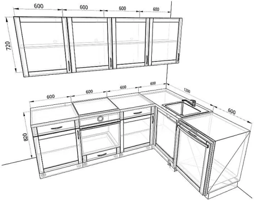 Кухня Базис Nicole-Wood Комплектация 11