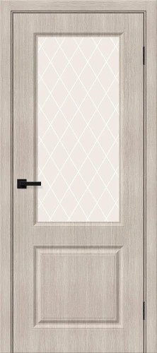 Межкомнатная дверь BRAVO Скинни-13 Cappuccino Melinga White Сrystal