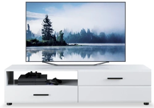 Тумба ТВ «Йорк» 1д1ящ ПР, Белый/белый глянец