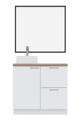 ВГ 900 Белый софт матовый/Белый гладкий Арника РМ (со столешницей) в.1