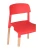 GH106/DC456 Стул пластиковый, КРАСНЫЙ, каркас бук