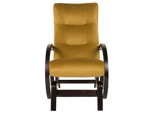 Кресло-качалка маятник Мэтисон ткань охра, каркас венге структура