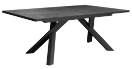 Стол DikLine KX160 мрамор черный Марквин/опоры черные