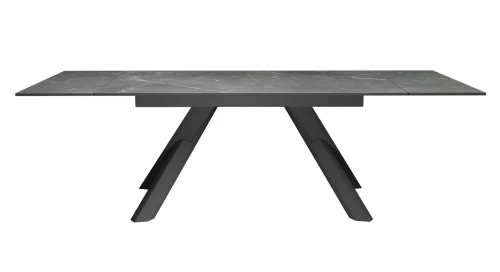 Стол DikLine KX160 мрамор черный Марквин/опоры черные