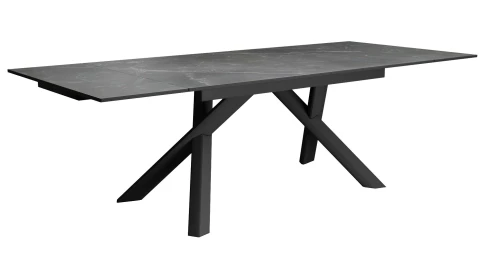 Стол DikLine KX160 мрамор черный Марквин/опоры черные