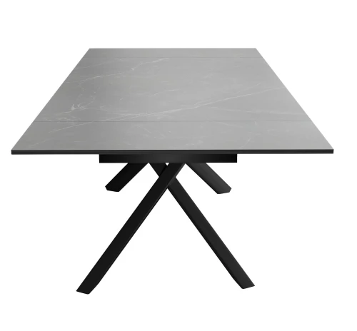 Стол DikLine KX160 мрамор черный Марквин/опоры черные