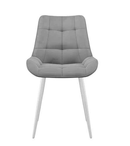 Стул DikLine 226 поворотный B22 GREY, ножки белые