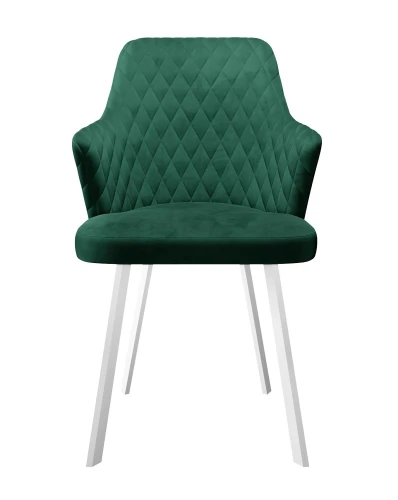 Стул DikLine 345 K13 изумруд, ножки белые