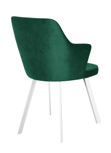 Стул DikLine 345 K13 изумруд, ножки белые