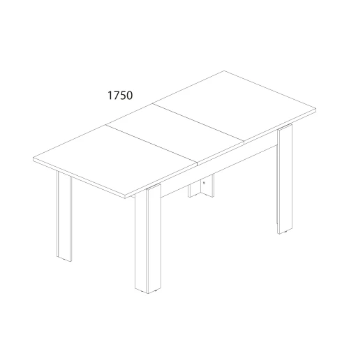 Стол раздвижной, JAZZ, цвет Каштан найроби/Оникс