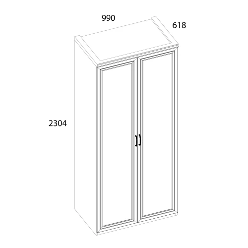 VALENCIA, Шкаф 2DG. Цвет СЕРЫЙ