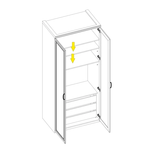 VALENCIA, Шкаф 2DG. Цвет СЕРЫЙ