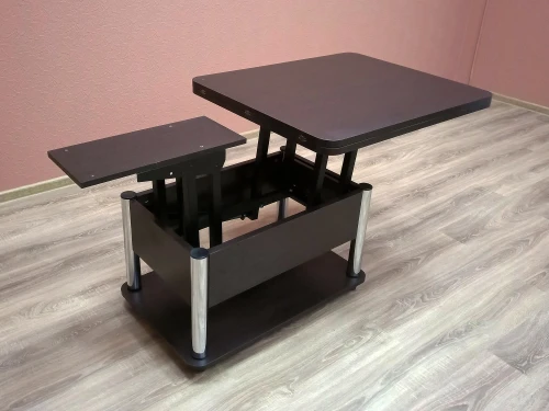 Стол-трансформер Дебют 3, Венге темный/Ножки хром