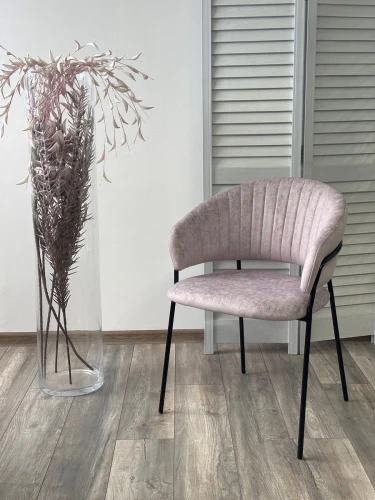 Стул ГЕММА, цвет RAIN 10 lavanda, велюр / черный каркас М-City