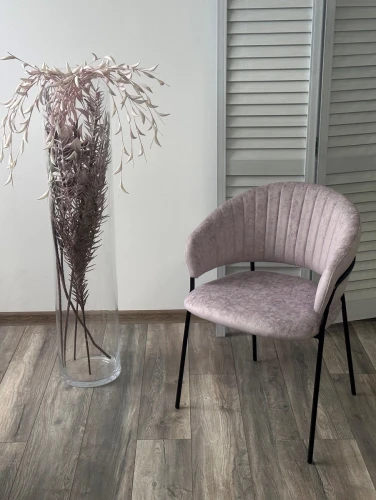 Стул ГЕММА, цвет RAIN 10 lavanda, велюр / черный каркас М-City