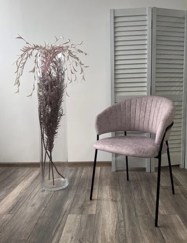 Стул ГЕММА, цвет RAIN 10 lavanda, велюр / черный каркас М-City