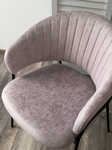 Стул ГЕММА, цвет RAIN 10 lavanda, велюр / черный каркас М-City