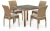 Комплект плетеной мебели T257B/Y380B-W65 Light Brown (4+1)