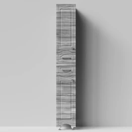 Пенал Адам 30 напольный, Лиственница структурная контрастно-серая ПВХ 64202, левый