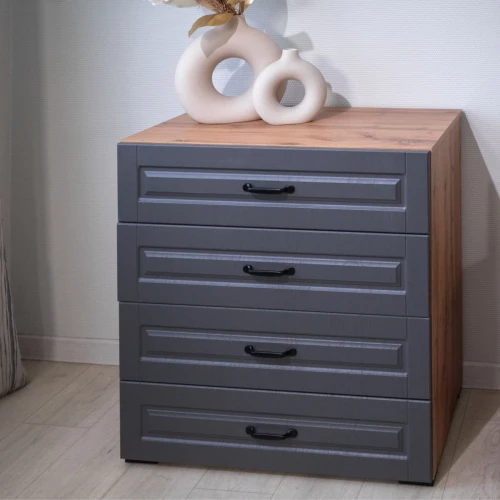 Комод «Лацио» 4ящ, Вотан/Сканди графит