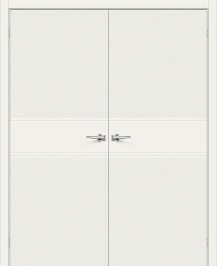 Двустворчатая межкомнатная дверь BRAVO Граффити-27 Whitey