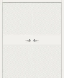 Двустворчатая межкомнатная дверь BRAVO Граффити-27 Whitey