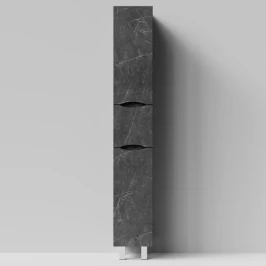 Пенал Лайт 30 напольный, Мрамор Графит софт тач ПВХ 4044-3, левый