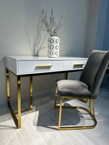 Стол-консоль Армада F-1543, 120х60х78 см, белый, золото