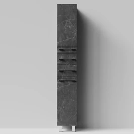 Пенал Мальта 30 напольный, Мрамор Графит софт тач ПВХ 4044-3, левый