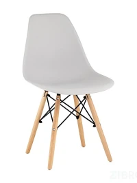 GH801/DC111 Стул пластиковый, СВЕТЛО-СЕРЫЙ#5901, каркас бук