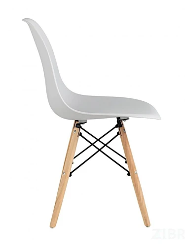 GH801/DC111 Стул пластиковый, СВЕТЛО-СЕРЫЙ#5901, каркас бук