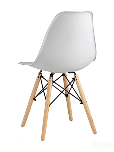 GH801/DC111 Стул пластиковый, СВЕТЛО-СЕРЫЙ#5901, каркас бук