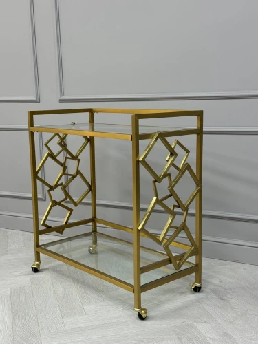 Стол сервировочный Эмили ЕТ-219, 80х40х82 см, матовое золото