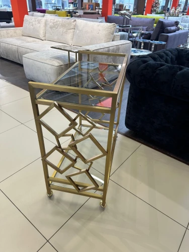 Стол сервировочный Эмили ЕТ-219, 80х40х82 см, матовое золото