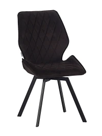 DC230 Стул мягкий, ЧЕРНЫЙ#M420-48 велюр, каркас металл, черный КВАДРАТ