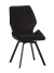 DC230 Стул мягкий, ЧЕРНЫЙ#M420-48 велюр, каркас металл, черный КВАДРАТ
