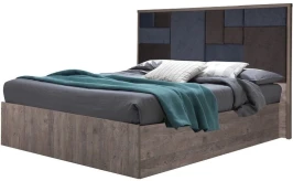 Кровать «Монако 1600» КМК 0673.2, Сосна натуральная/Onyx 17/Onyx 20