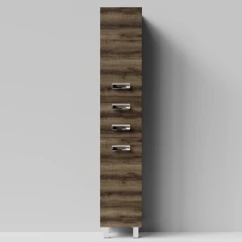 Пенал Орландо 35 напольный, Дуб крымский коричневый ПВХ 131005-9005, левый