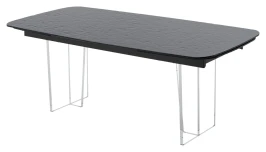 Стол LAURITS 200 GREY, стекло BUBBLE  / Прозрачный каркас ®DISAUR