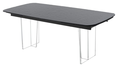 Стол LAURITS 200 GREY, стекло BUBBLE  / Прозрачный каркас ®DISAUR