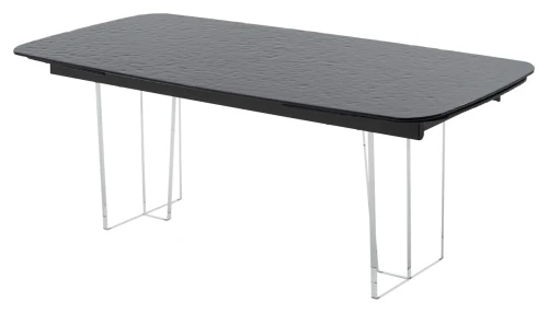 Стол LAURITS 200 GREY, стекло BUBBLE  / Прозрачный каркас ®DISAUR