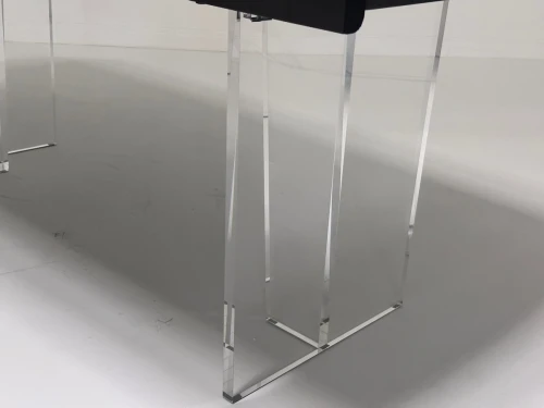 Стол LAURITS 200 GREY, стекло BUBBLE  / Прозрачный каркас ®DISAUR