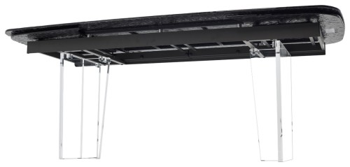 Стол LAURITS 200 GREY, стекло BUBBLE  / Прозрачный каркас ®DISAUR