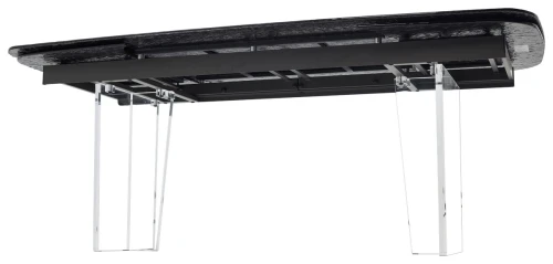 Стол LAURITS 200 GREY, стекло BUBBLE  / Прозрачный каркас ®DISAUR