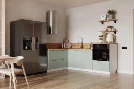 Готовая кухня КГ Угловой 1500*2250 (с пм) Эмаль, Олива  Арника РМ в.2