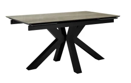 Стол DikLine SFE140 Керамика мрамор под дерево BG 110/подстолье черное/опоры черные (2 уп.)