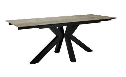 Стол DikLine SFE140 Керамика мрамор под дерево BG 110/подстолье черное/опоры черные (2 уп.)