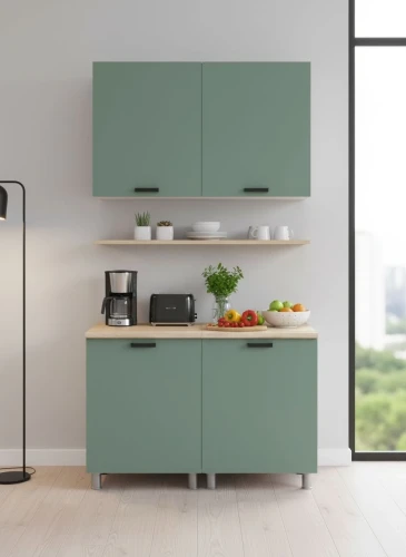Готовая кухня МК Аленушка 1,2м Орешник Матовая Мята,скоба черный,сонома